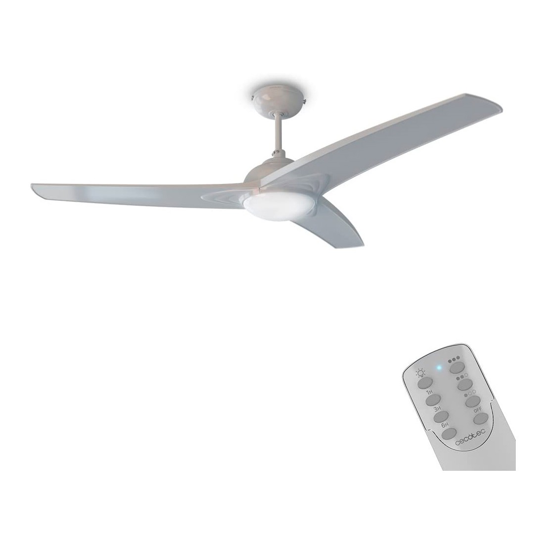 Ventilador de techo Cecotec EnergySilence Aero 580/590 80W 3 aspas mando a  distancia - Conforama