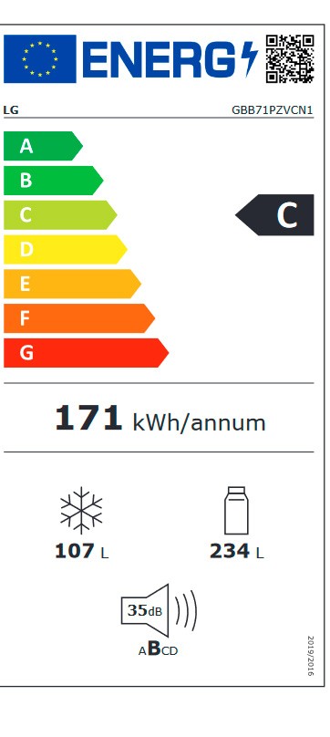Etiqueta de Eficiencia Energética - GBB71PZVCN1