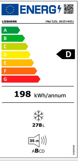 Etiqueta de Eficiencia Energética - FNd 525i