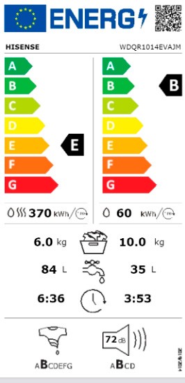 Etiqueta de Eficiencia Energética - WDQR1014EVAJM
