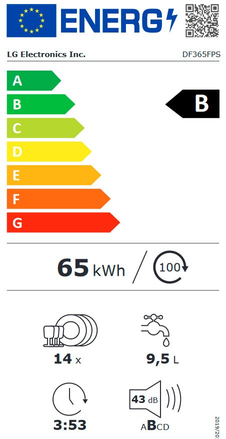 Etiqueta de Eficiencia Energética - DF365FPS