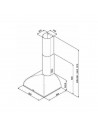 Campana Decorativa - Smeg KS59AOE2, 60cm, 63 dB, Antracita