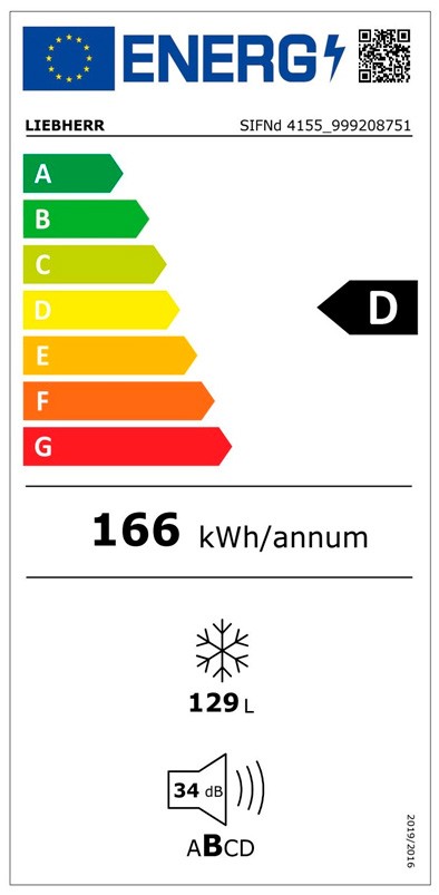 Etiqueta de Eficiencia Energética - SIFNd 4155