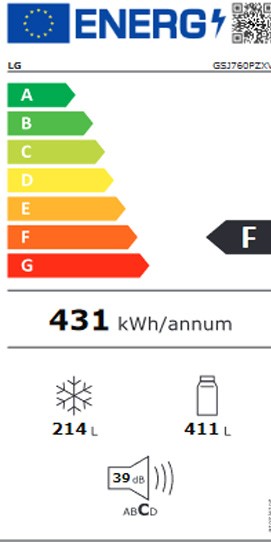 Etiqueta de Eficiencia Energética - GSJ760PZXV