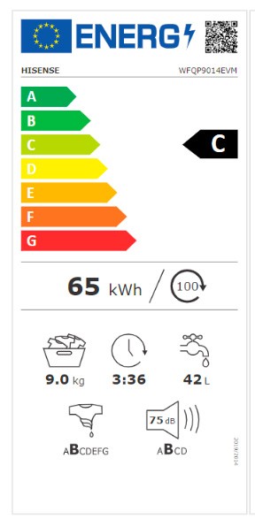 Etiqueta de Eficiencia Energética - WFQP9014EVM