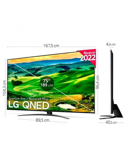 TV LED - LG 75QNED826QB, 75 pulgadas,...