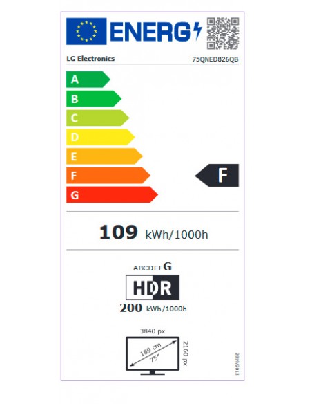 TV LED - LG 75QNED826QB, 75 pulgadas,...