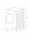 Lavadora Libre Instalación - Teka WMK 81050, 10 Kg y 1500 RPM, Dark Inox