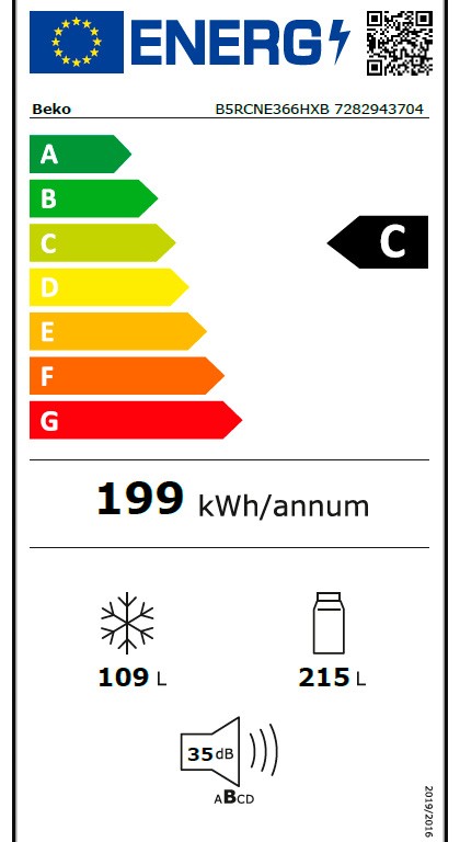 Etiqueta de Eficiencia Energética - B5RCNE366HXB