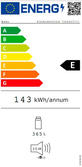Etiqueta de Eficiencia Energética - B3RMLNE444HXB