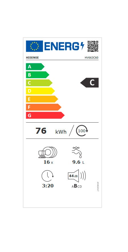 Etiqueta de Eficiencia Energética - HV663C60