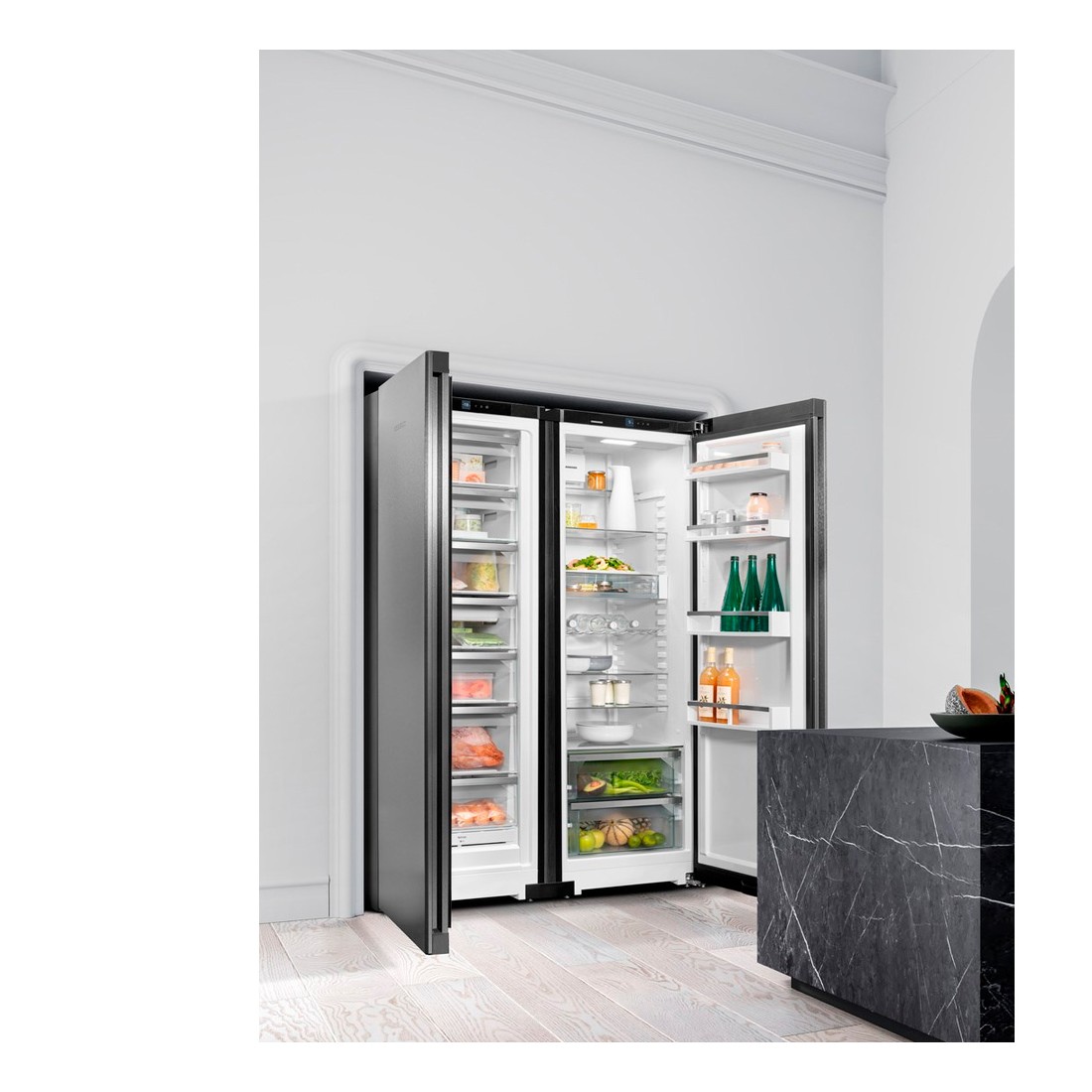 Frigorífico Side Side - Liebherr XRFbd 5220, Cíclico + NoFrost, 1.85 metros, Grafito