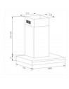 Campana Decorativa - Fagor 3CFS-9060X, 90cm, 66 dB, 700 m³/h, Inox