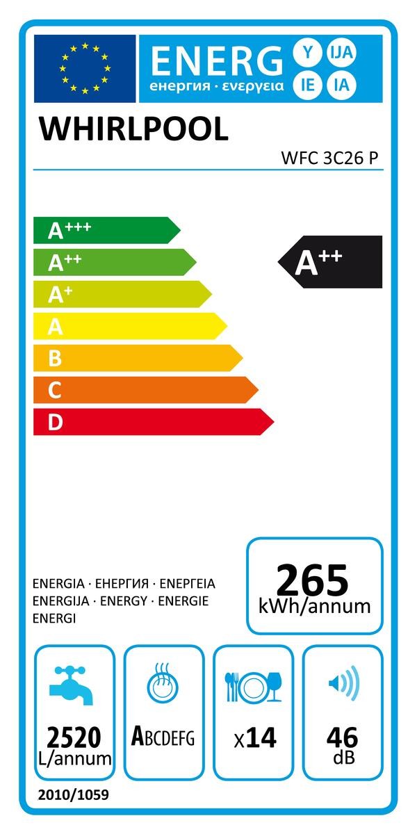 Etiqueta de Eficiencia Energética - WFC3C26P