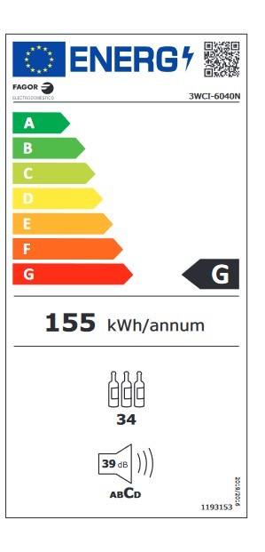 Etiqueta de Eficiencia Energética - 3WCI-6040N