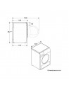 Secadora Condensación -  Bosch WQG2450XES, Bomba de Calor, 9 Kg, Acero Mate