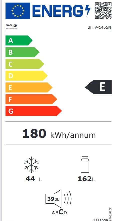 Etiqueta de Eficiencia Energética - 3FFV-1455N