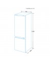 Combi Libre Instalación - Edesa EFC-1821 NF EX/A, No-Frost, 1.88 metros, Eficiencia F, Inox