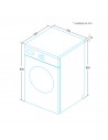 Lavadora Libre Instalación - Edesa EWF-1710 WH, 10kg y 1500rpm, Eficiencia B, Blanco