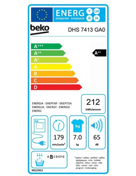 Secadora Condensación - Beko DHS 7413...
