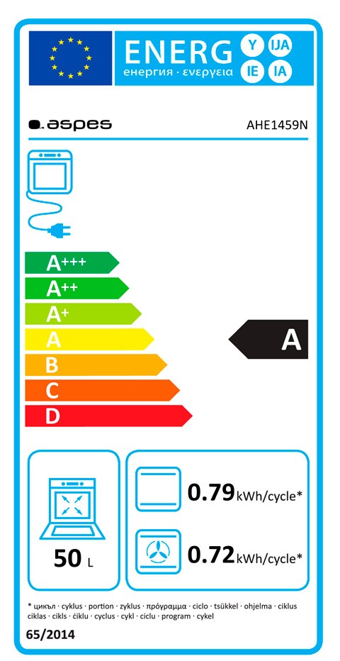 Etiqueta de Eficiencia Energética - AHE1459N