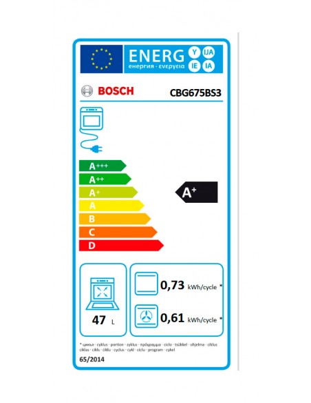 Horno Multifunción - Bosch CBG675BS3,...