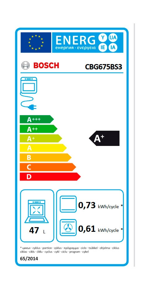 Etiqueta de Eficiencia Energética - CBG675BS3