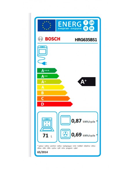 Horno Multifunción - Bosch HRG635BS1,...