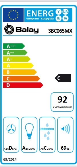 Etiqueta de Eficiencia Energética - 3BC065MX