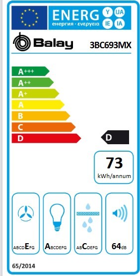 Etiqueta de Eficiencia Energética - 3BC693MX
