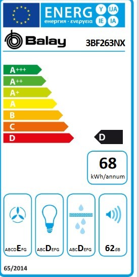 Etiqueta de Eficiencia Energética - 3BF263NX