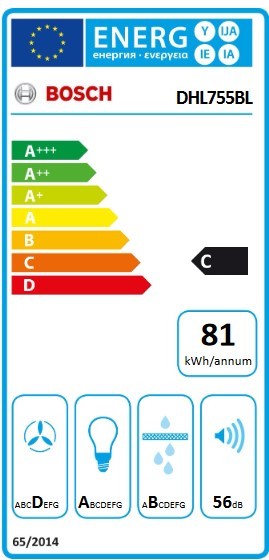 Etiqueta de Eficiencia Energética - DHL755BL