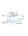 Campana Grupo Filtrante - Cata Corona, 120 cm, 65 dB, 850 m³/h, Inox