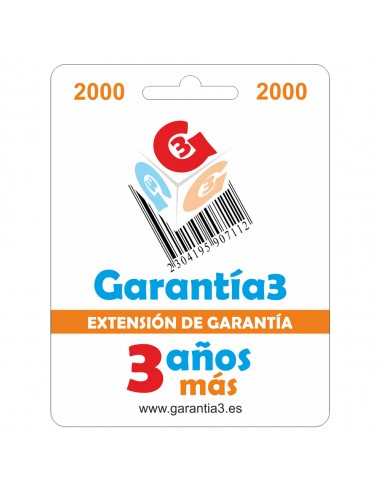 Ampliación de Garantía 3 Máximo 2000...