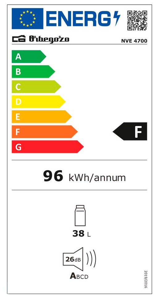 Etiqueta de Eficiencia Energética - NVE4700
