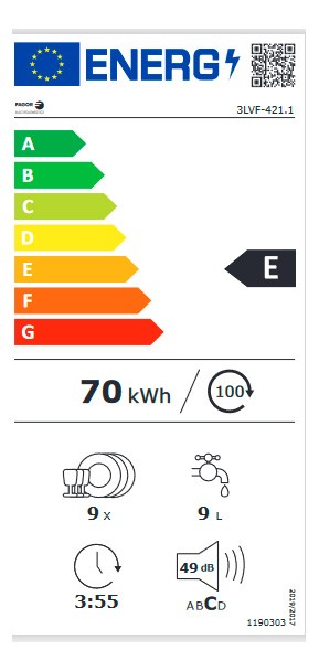 Etiqueta de Eficiencia Energética - 3LVF-421.1