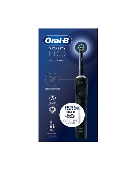 cepillo dental eléctrico negro Vitality Pro