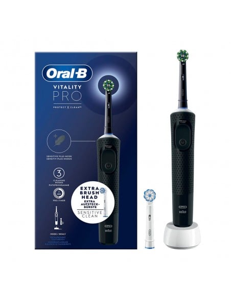 Cepillo de Dientes Eléctrico - Oral-B Vitality Pro, 3 modos de