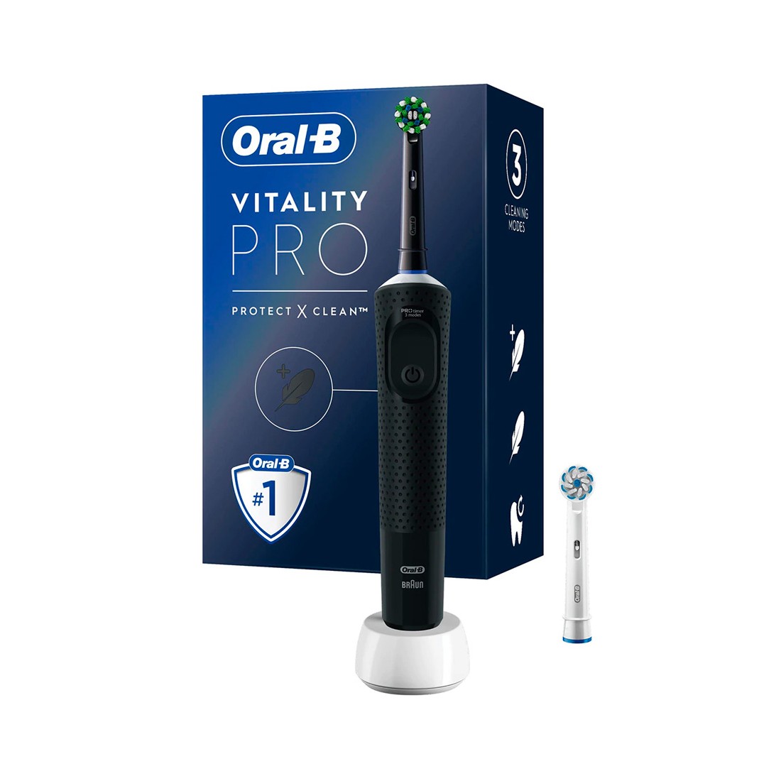 Oral-B Cepillo Eléctrico Pro 3 Duo Blanco/Negro 2 unidades, Atida