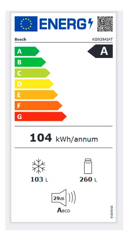Etiqueta de Eficiencia Energética - KGN39AIAT