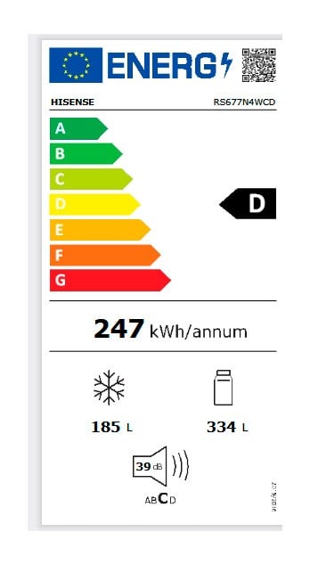Etiqueta de Eficiencia Energética - RS677N4WCD