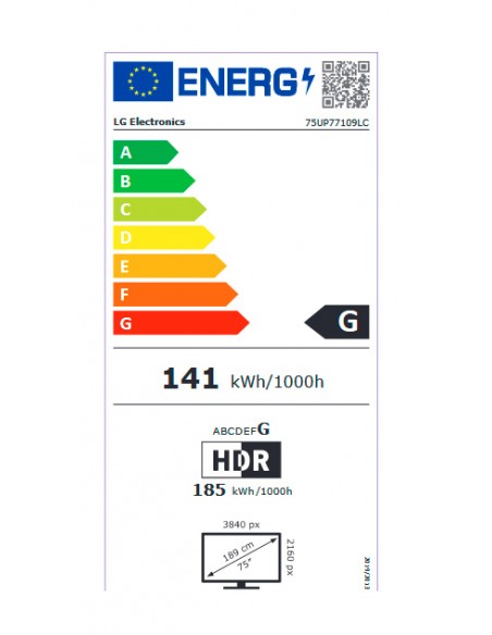 TV LED - LG 75UP77109LC, Smart TV, 4K...