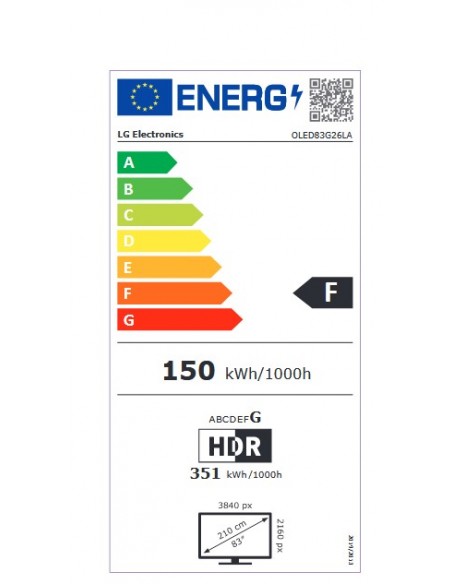 TV OLED - LG OLED83G26LA, 83...