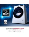 Lavadora Libre Instalación - LG F4WV5510S1W, 10,5 Kg y 1400 RPM, Vapor, Autodose, Wifi, Blanco