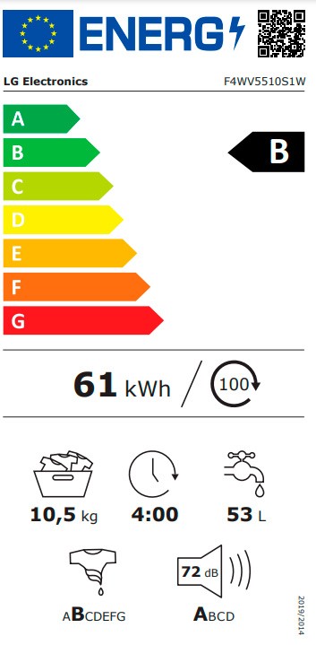 Etiqueta de Eficiencia Energética - F4WV5510S1W