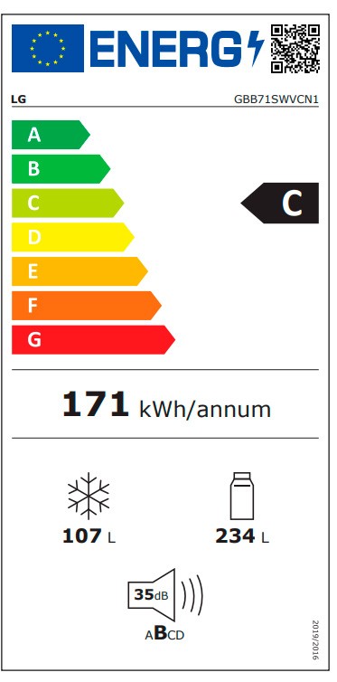 Etiqueta de Eficiencia Energética - GBB71SWVCN1