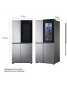 Frigorífico Multidoor - LG GSQV90PZAM, No Frost, 655 litros, 1.79 metros, Wi-Fi, Instaview, Inox