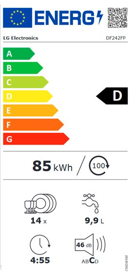 Etiqueta de Eficiencia Energética - DF242FP
