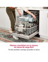 Lavavajillas Libre Instalación - LG DF242FPS, 14 servicios, 46 dB, 60 cm, Vapor, Wi-Fi, Inox antihuellas