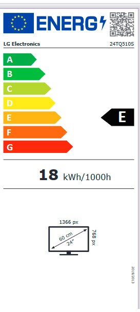Etiqueta de Eficiencia Energética - 24TQ510S-WZ﻿